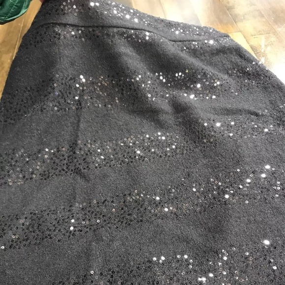 Ann Taylor LOFT Petites Wool Blend Skirt w/ Sequin - Picture 6 of 8